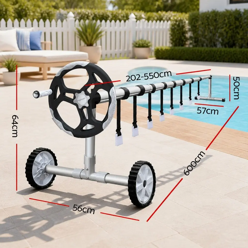 Solar Pool Cover 8.5x4.2m with Durable Roller System