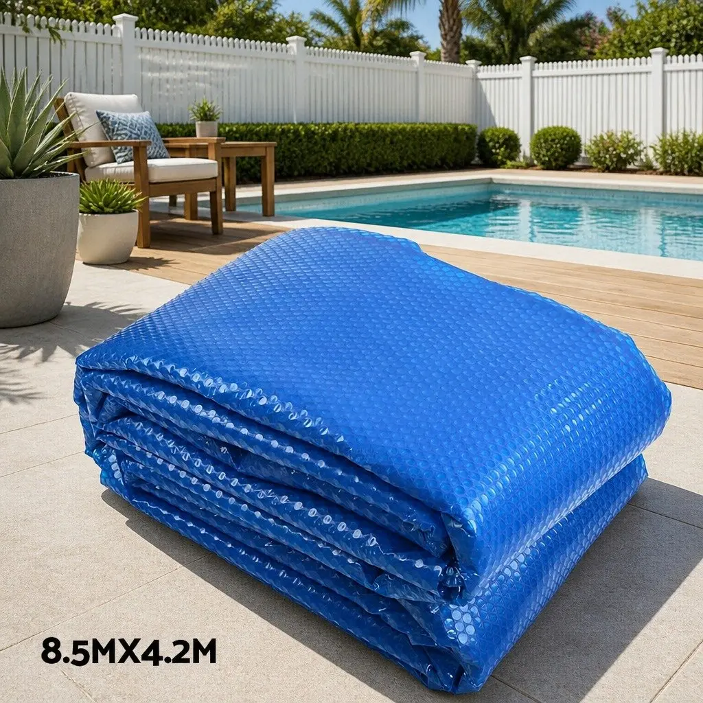 Solar Pool Cover 8.5x4.2m with Durable Roller System