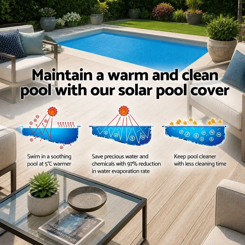 500 Micron Solar Pool Cover 8.5x4.2m