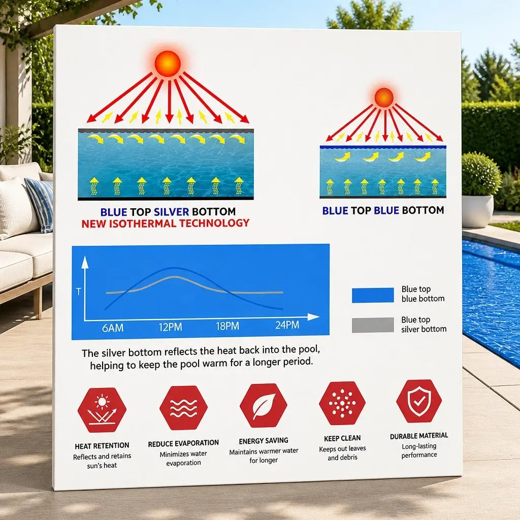 500 Micron Solar Pool Cover 8.5x4.2m