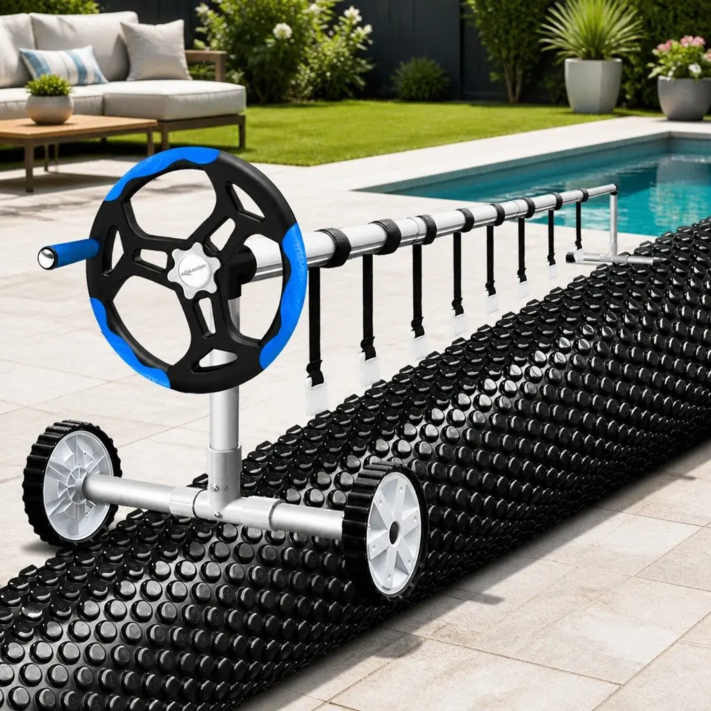 Solar Pool Cover & Aluminium Roller 9.5x5m