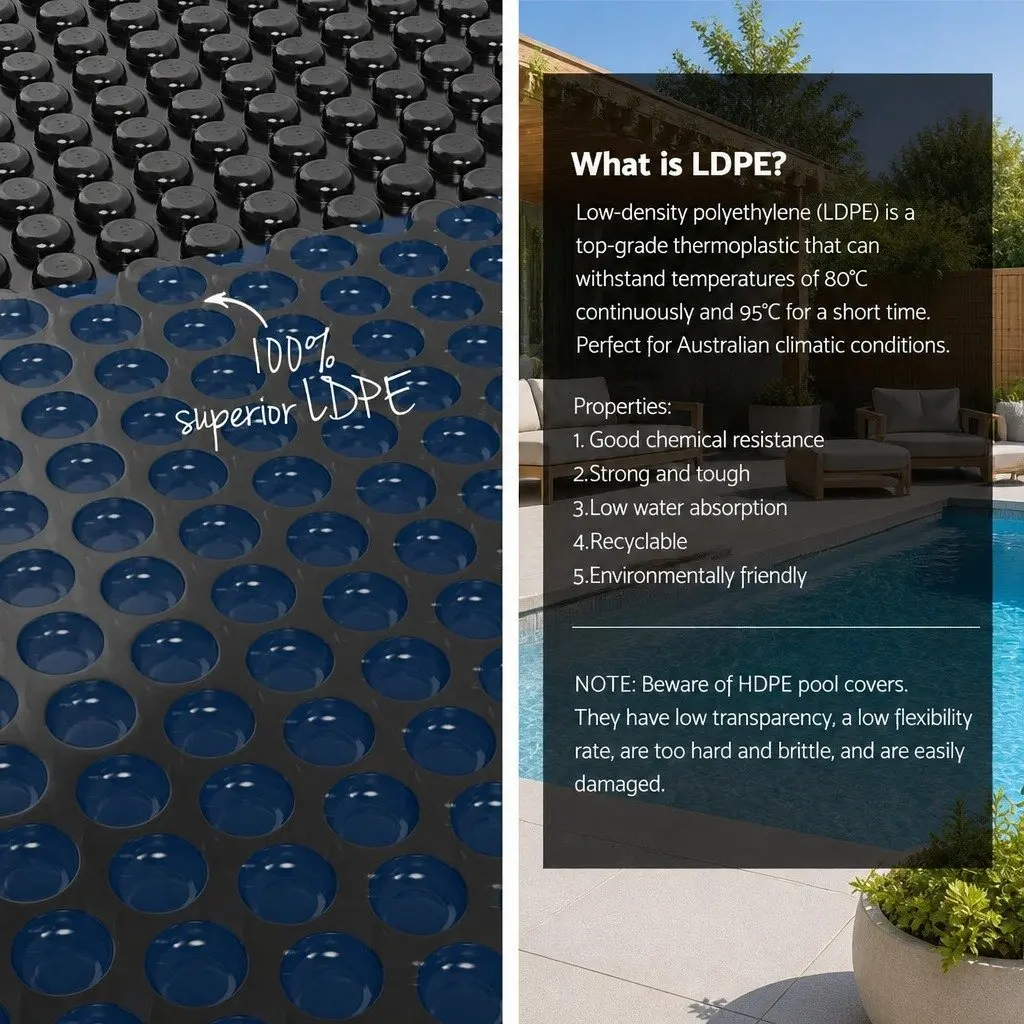 Solar Pool Cover & Aluminium Roller 9.5x5m