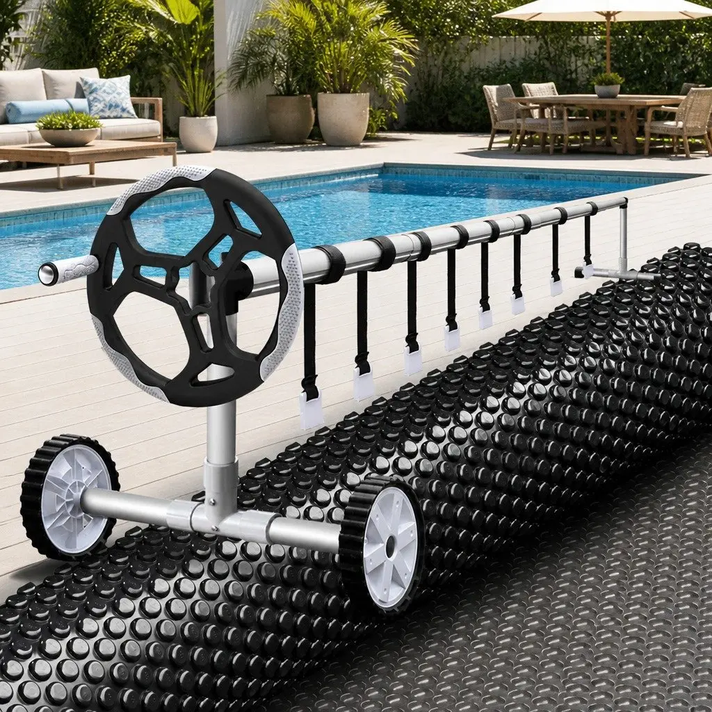 Solar Pool Cover 9.5x5m with Roller System