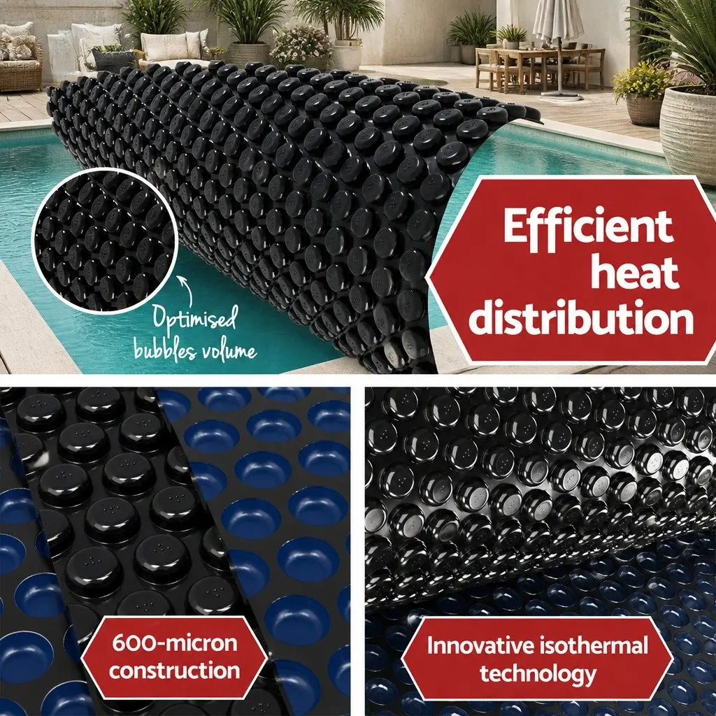Solar Pool Cover 9.5x5m with Roller System