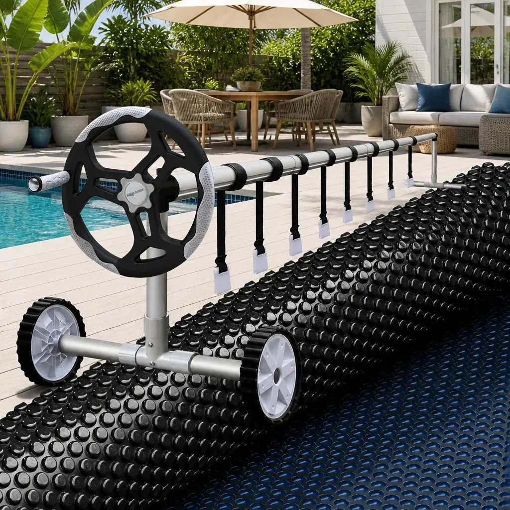 Solar Pool Cover 9.5x5m with Roller System