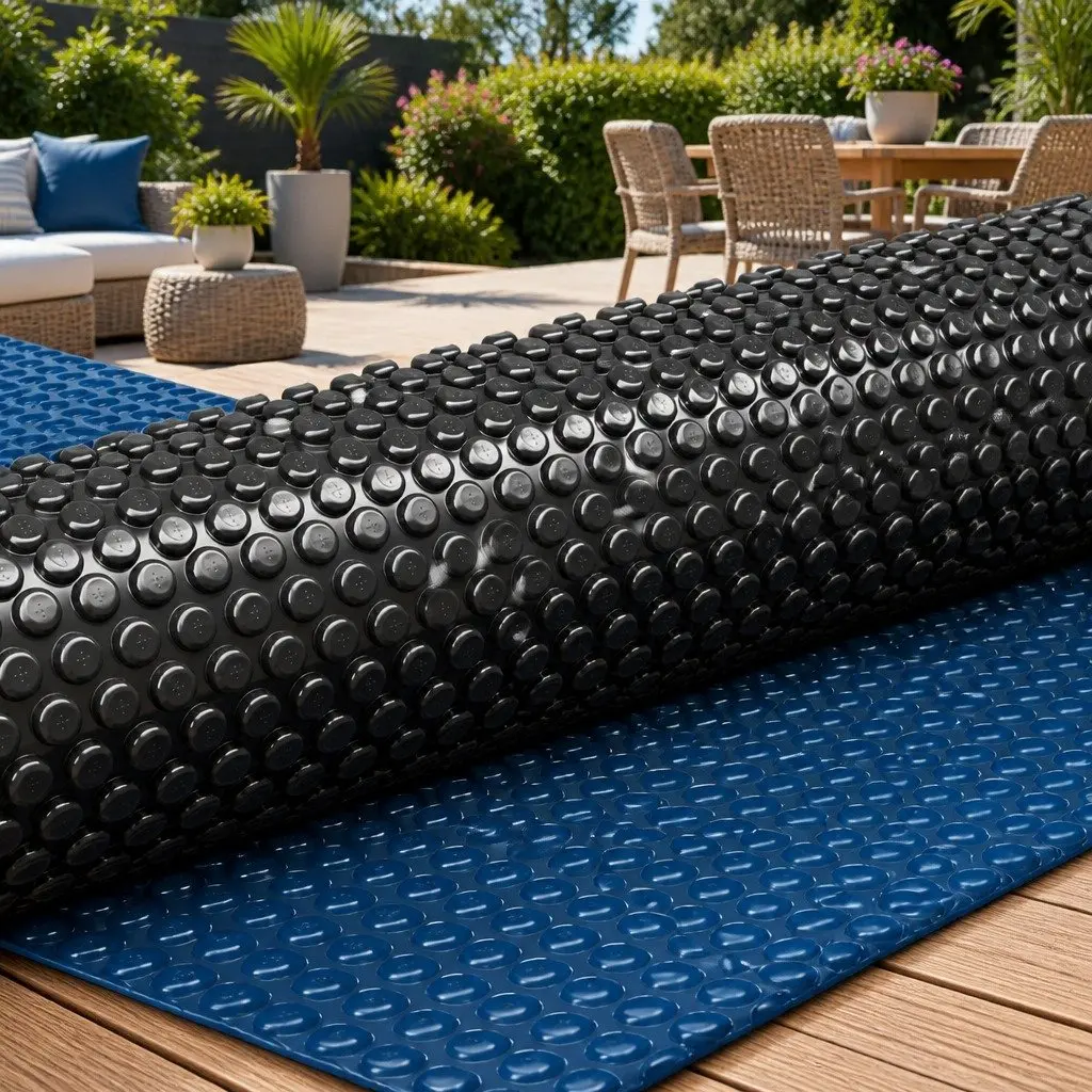 Solar Pool Cover 9.5m x 5m 600 Micron Bubble Swimming Pool Heat Blanket Blue