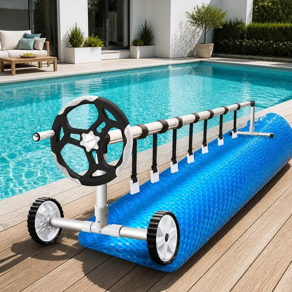 9.5x5m 500 Micron Solar Pool Cover with Roller