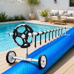 Premium 9.5x5m 500 Micron Solar Pool Cover with Roller