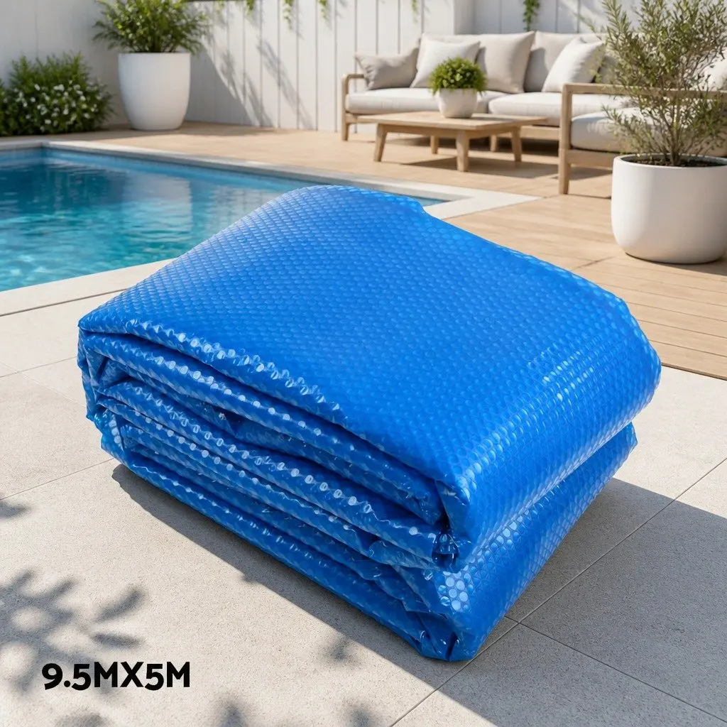 9.5x5m 500 Micron Solar Pool Cover with Roller