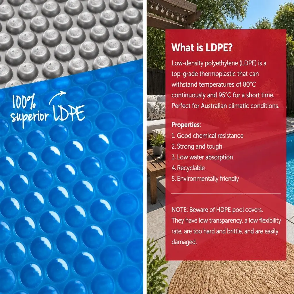9.5x5m 500 Micron Solar Pool Cover with Roller