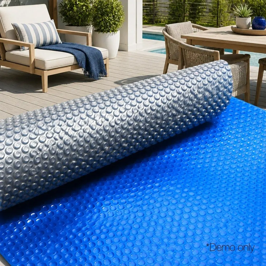 Pool Solar Cover Low Density Polyethylene 9.5x5m Blue Silver Isothermal