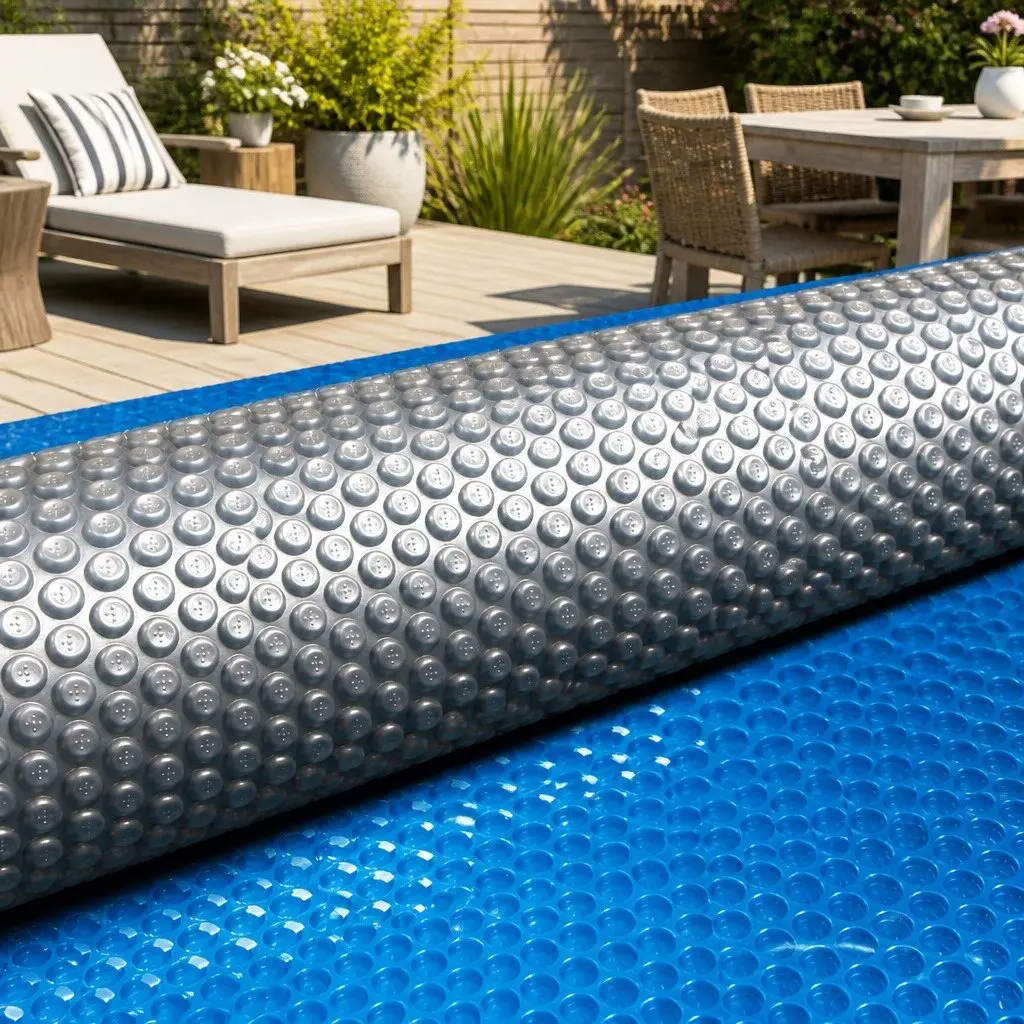Pool Solar Cover Low Density Polyethylene 9.5x5m Blue Silver Isothermal