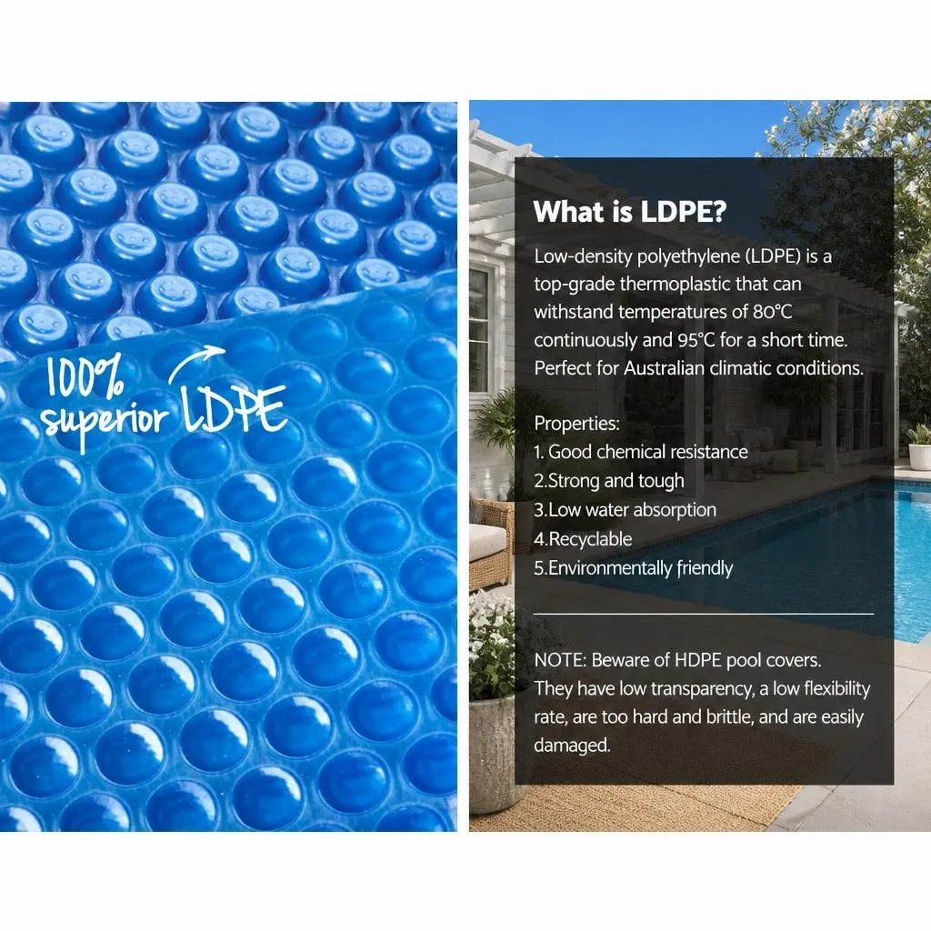 Solar Pool Cover 9.5x5m for Optimal Heating