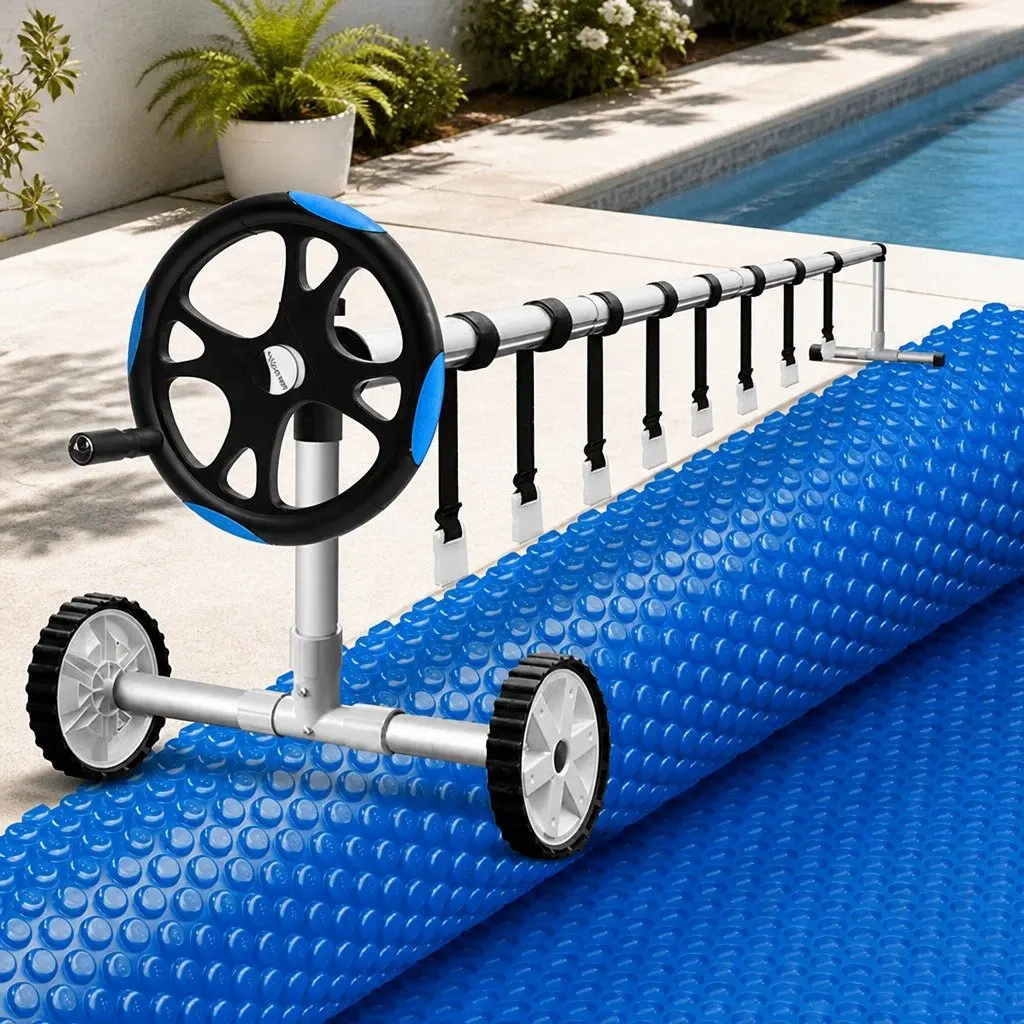 Solar Blanket Pool Cover 9.5m x 5m with Roller