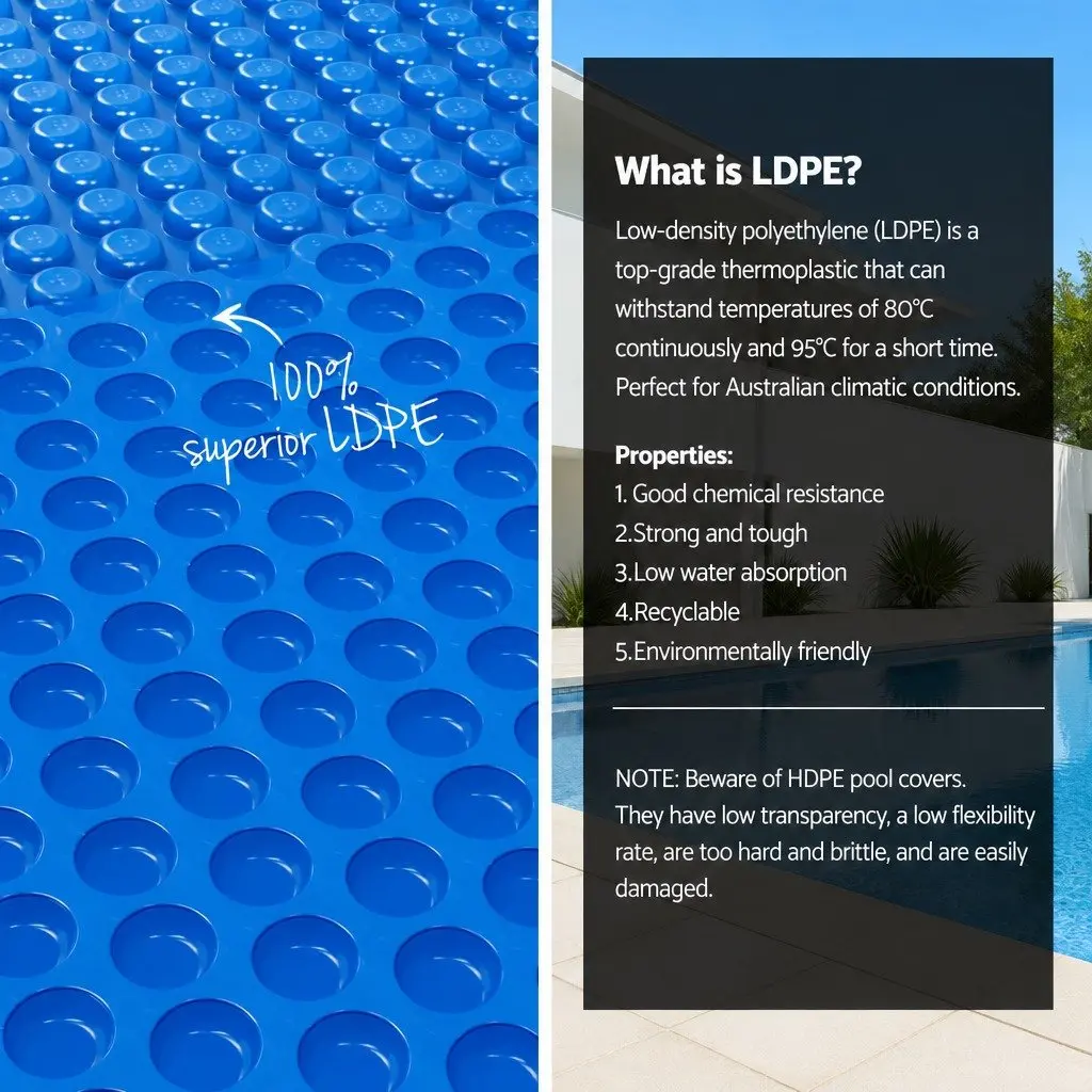 Solar Blanket Pool Cover 9.5m x 5m with Roller