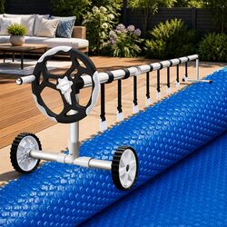 Premium Solar Pool Cover with Aluminium Roller 5.55m