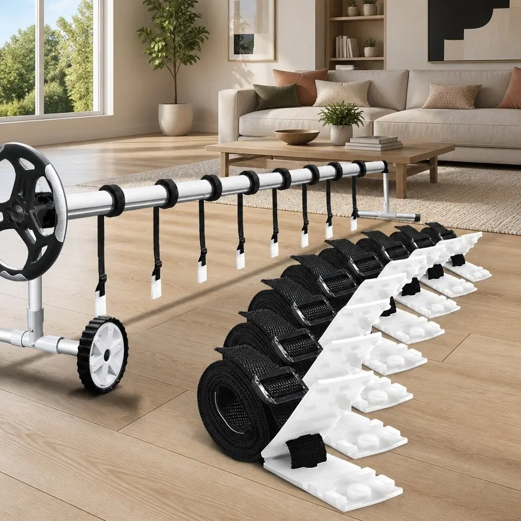 Pool Cover Roller Strap Kit 8PCS