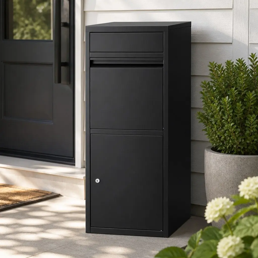 Steel Frame Drop Box with 2 Slots for Secure Mail