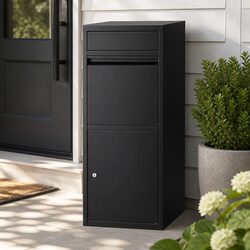 Durable Steel Frame Drop Box with 2 Slots for Secure Mail