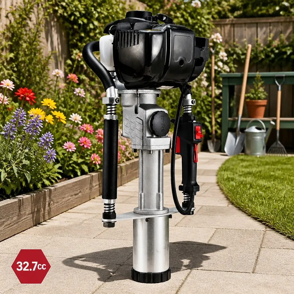 Petrol Post Driver 38CC 4-Stroke Rammer Pile Star Picket Fence Power Tool