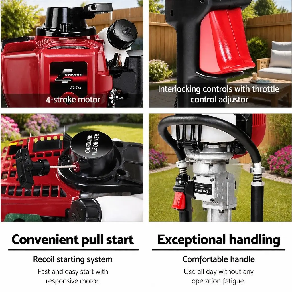 38CC 4-Stroke Petrol Post Driver with Hammering Pin