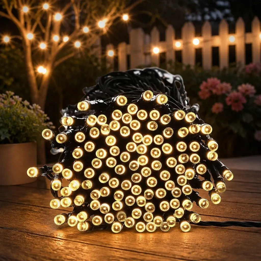 52M 500LED Solar Powered String Lights Outdoor Garden Waterproof Decoration