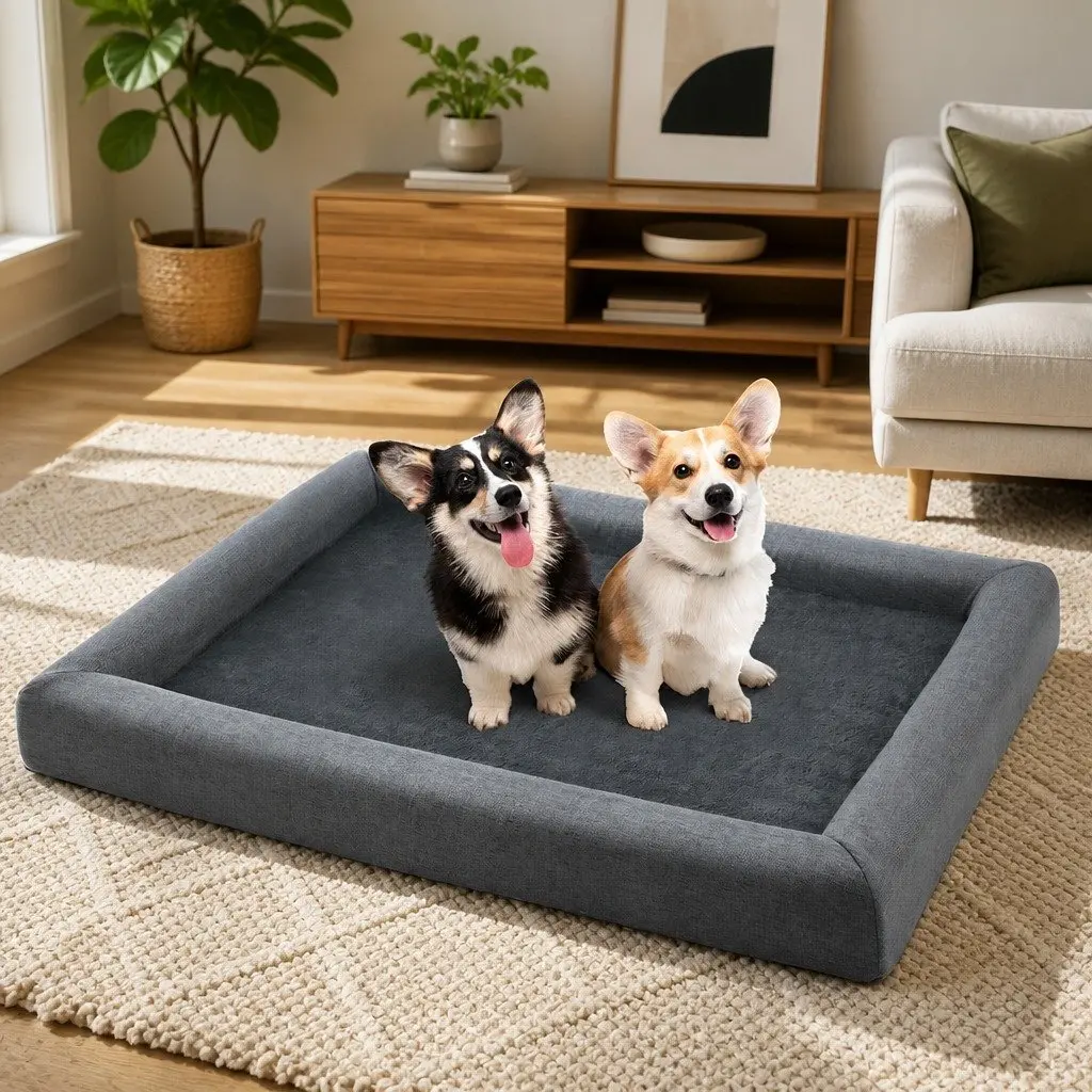 Extra Large Calming Sofa Pet Bed for Dogs and Cats