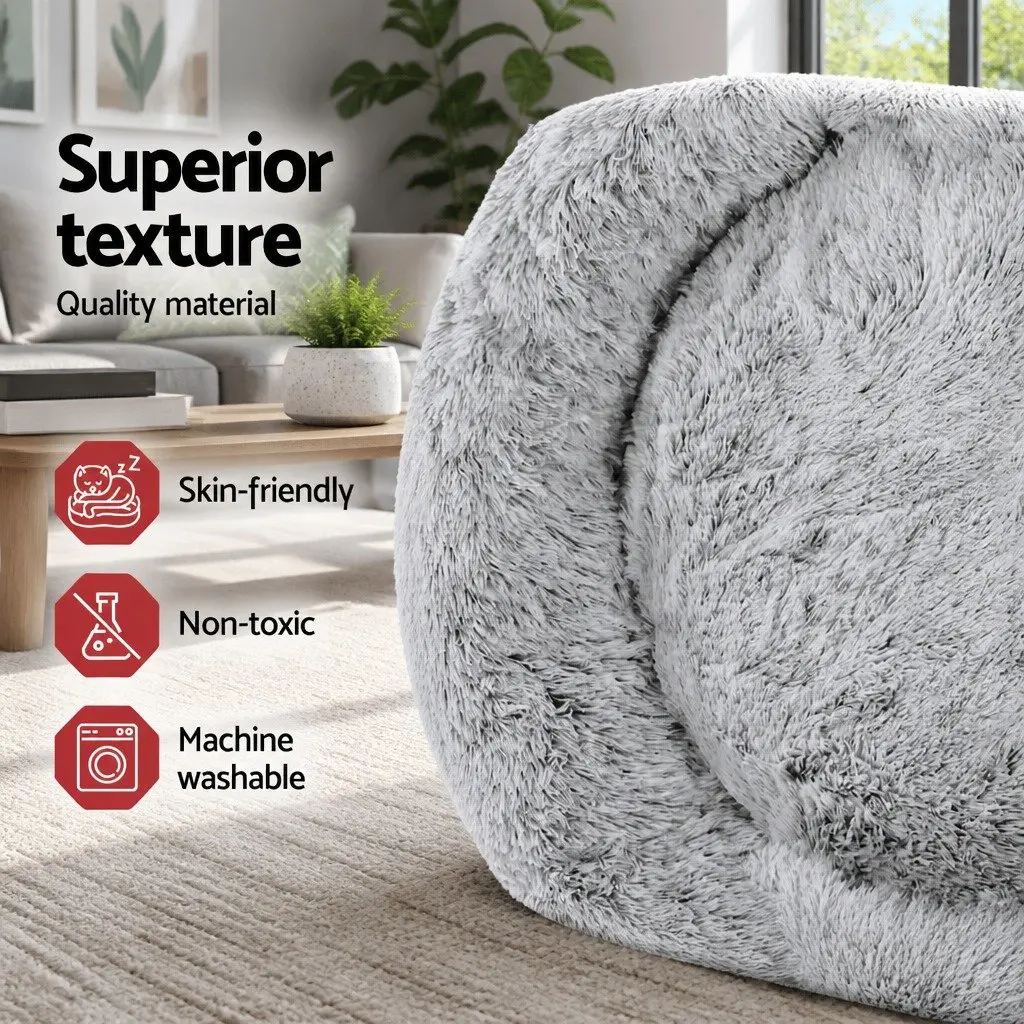 Pet Bed Polyester Extra Large 110cm Light Charcoal