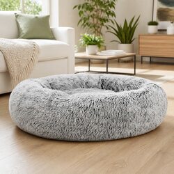 Premium Large Pet Bed for Dogs and Cats 90cm Charcoal