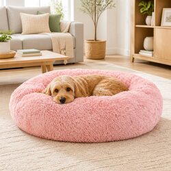 Premium Pink Pet Bed for Dogs and Cats - 90cm