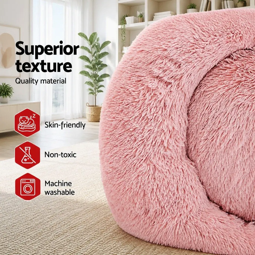 Large Pet Bed Polyester 90cm Pink