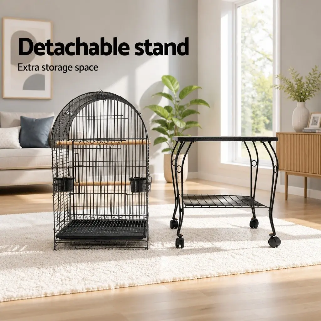 Bird Cage Wrought Iron 150cm Black Dome