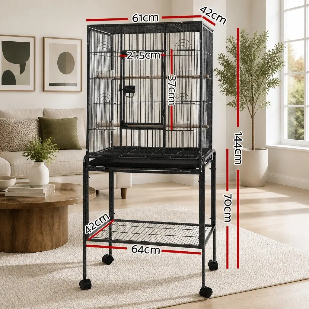 Bird Cage Wrought Iron 144cm Black