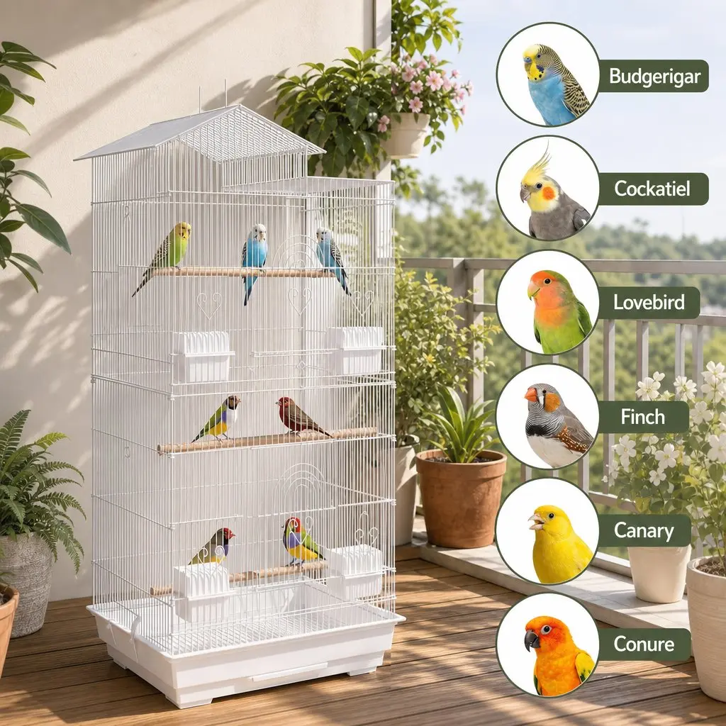 100cm Bird Cage for Budgies and Parrots