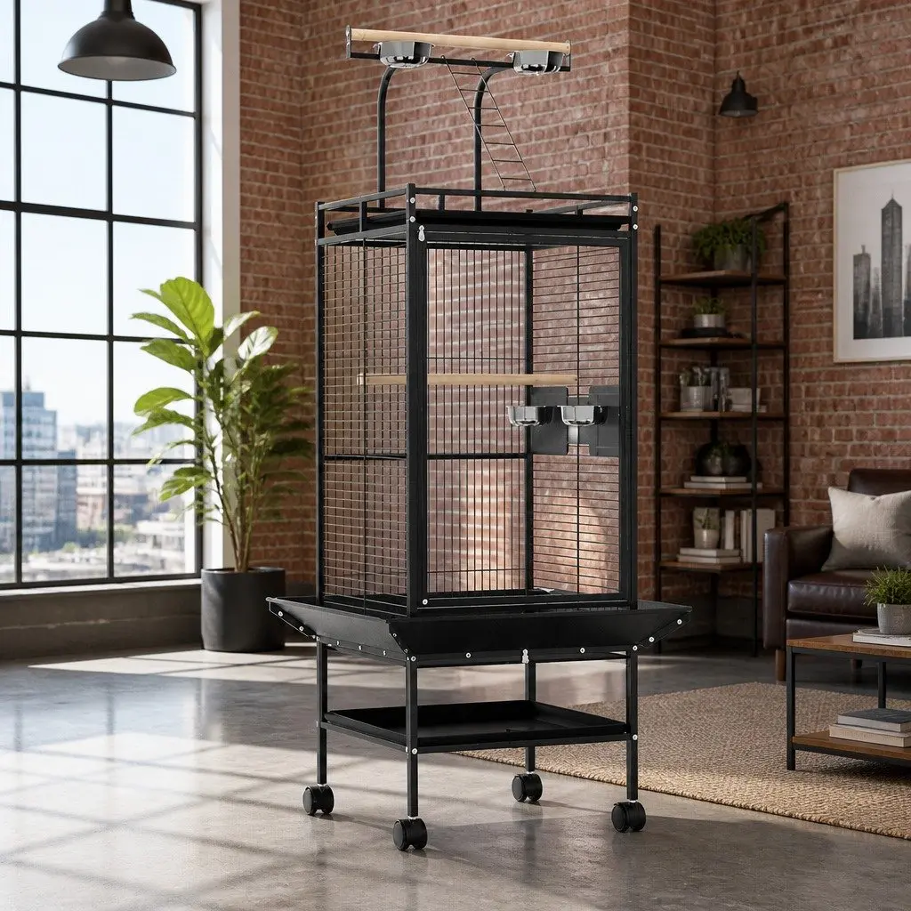 Bird Cage Wrought Iron Large 155cm Black