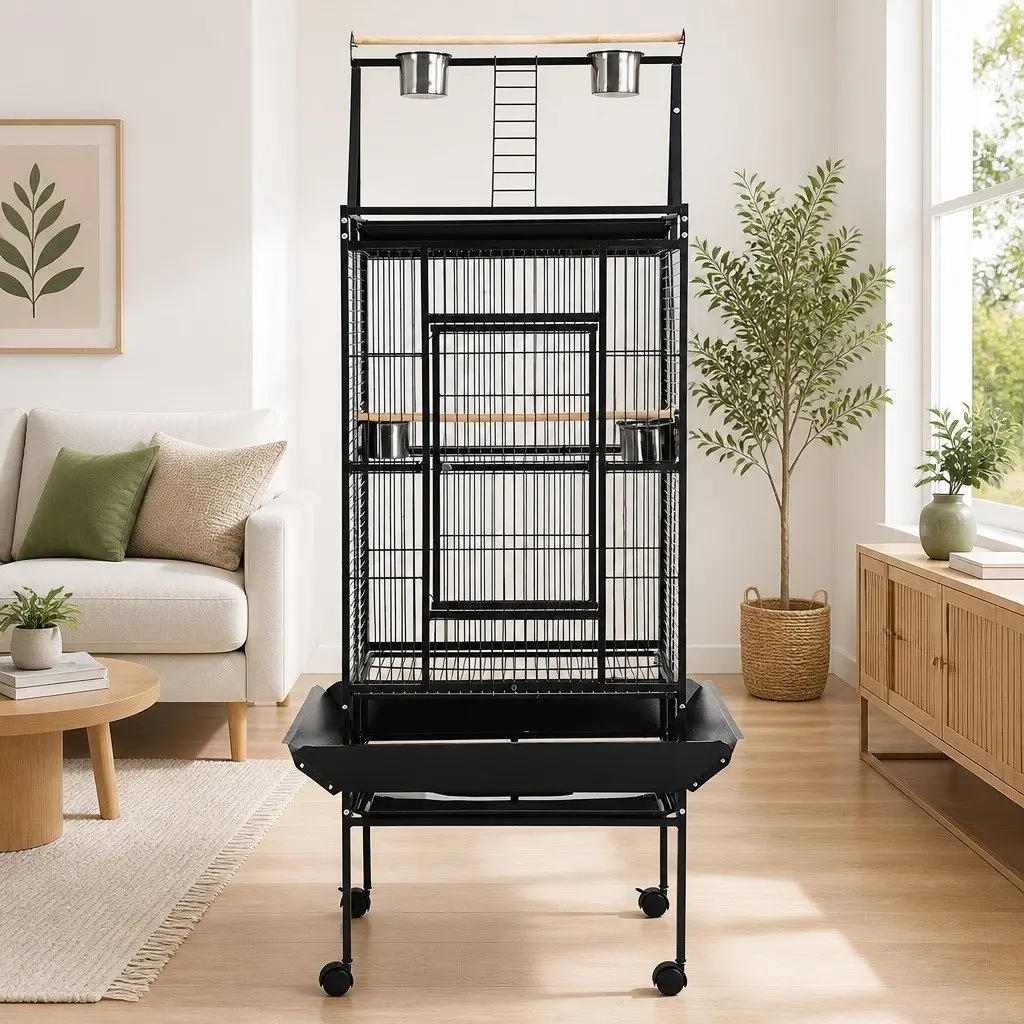 Bird Cage Wrought Iron 173cm Black