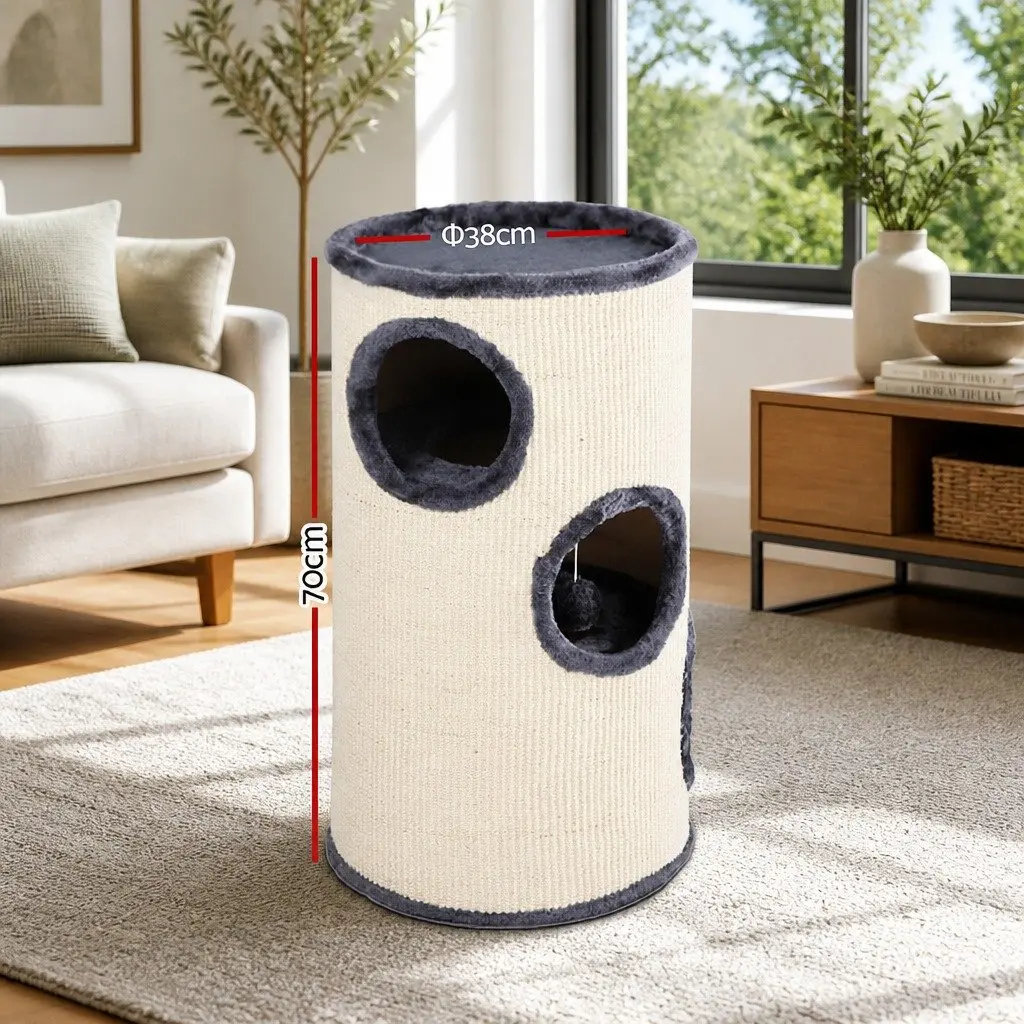 Multi-Level Cat Tree 70cm with Hideouts and Toys