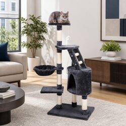Cat Tree 120cm Scratching Post Tower Multi-Level Condo House Bed Perch Climb