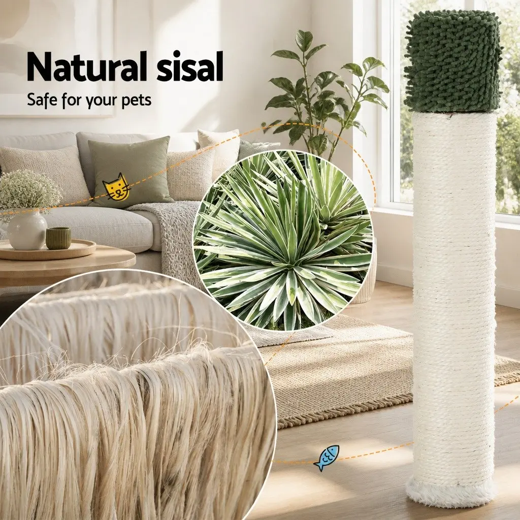 Multi-Level Green Cat Scratching Post Tower 78cm