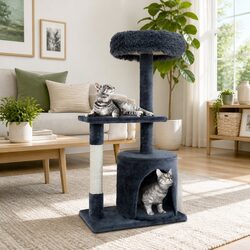Multi-Level Cat Tree 94cm with Scratching Post and Condo