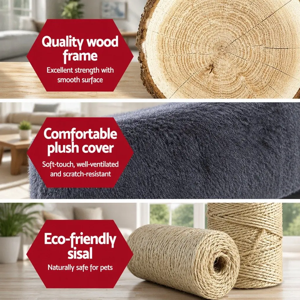 Multi-Level Cat Tree 94cm with Scratching Post and Condo