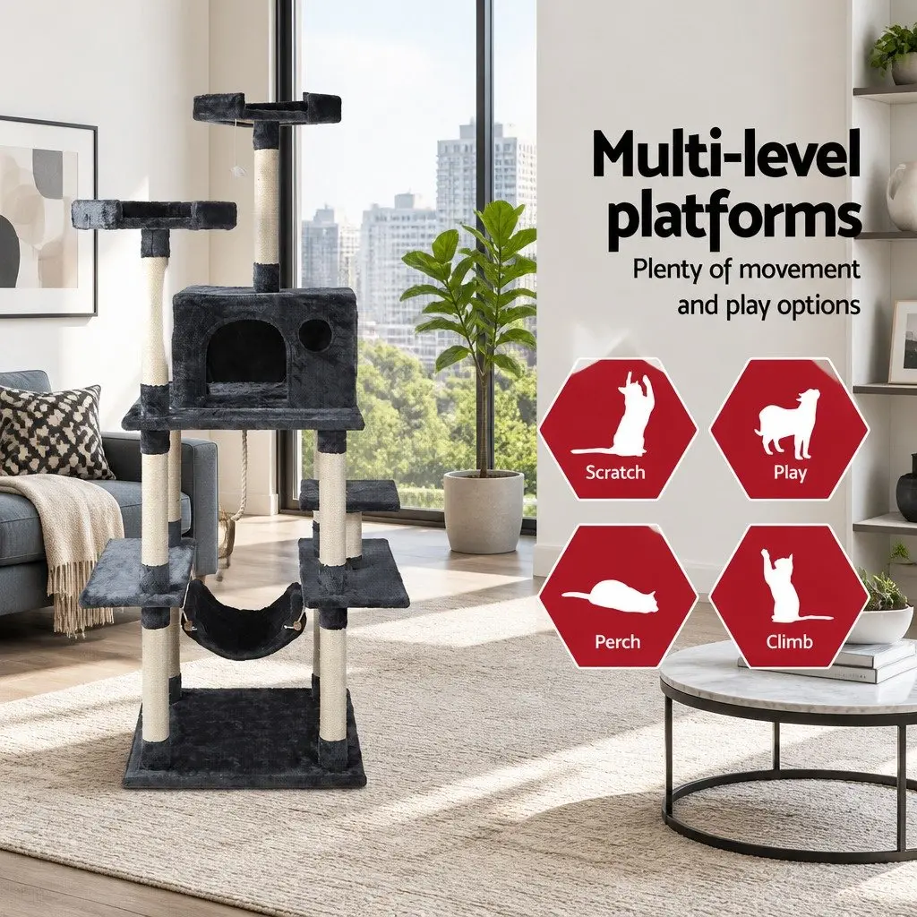 Multi-Level Cat Scratching Post 184cm
