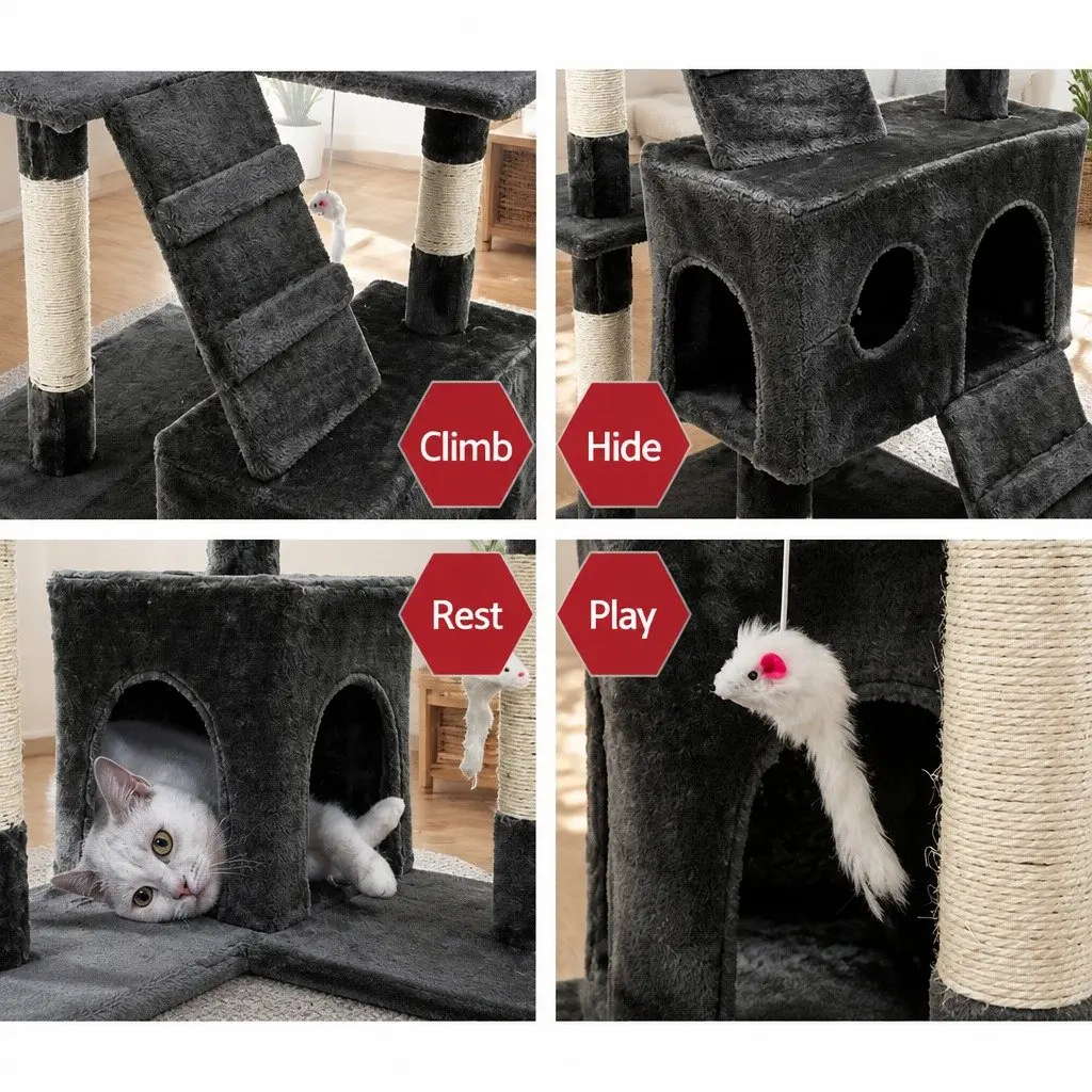 180cm Cat Tree Tower with Scratching Posts