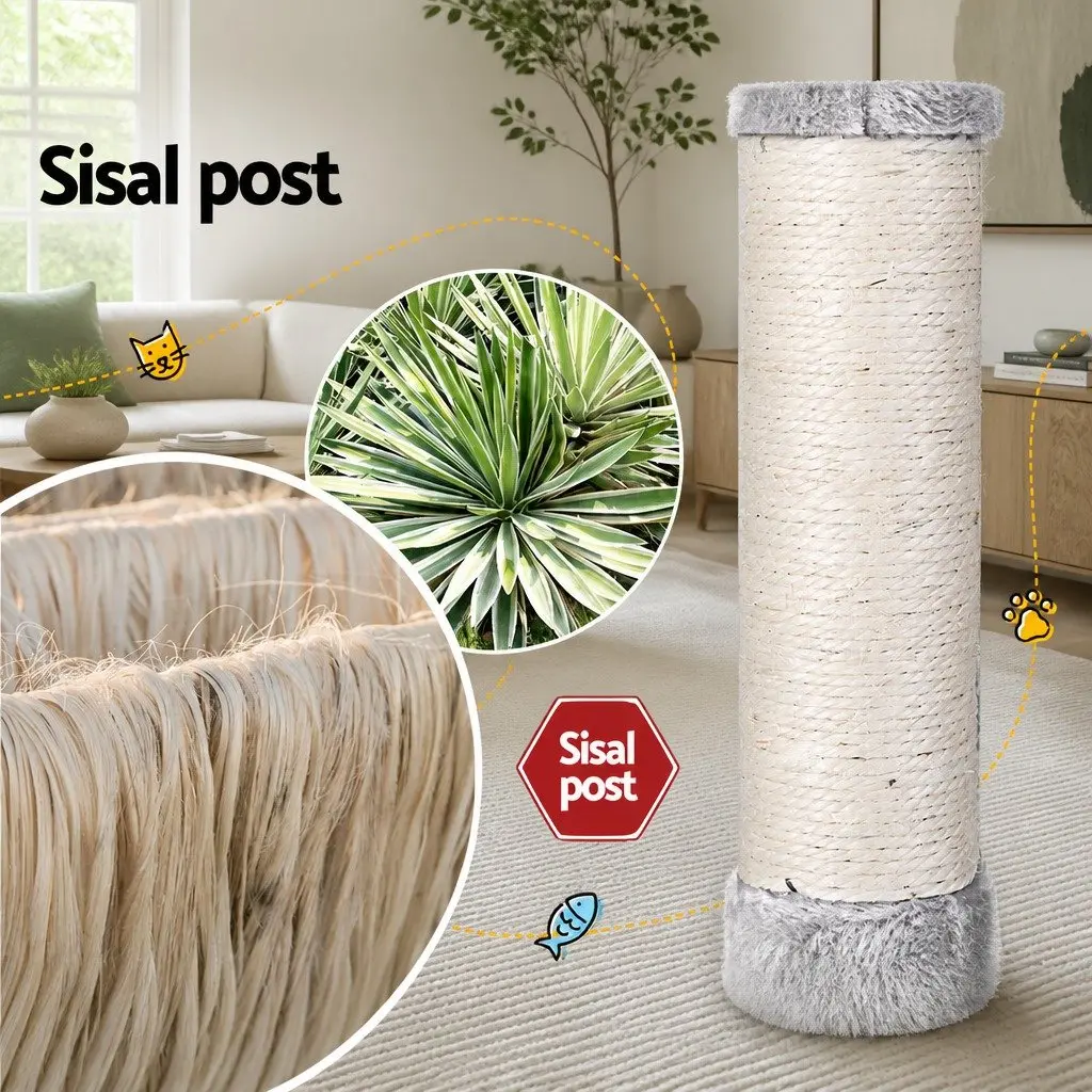Cat Tree Wooden 143cm Multi-Level Grey