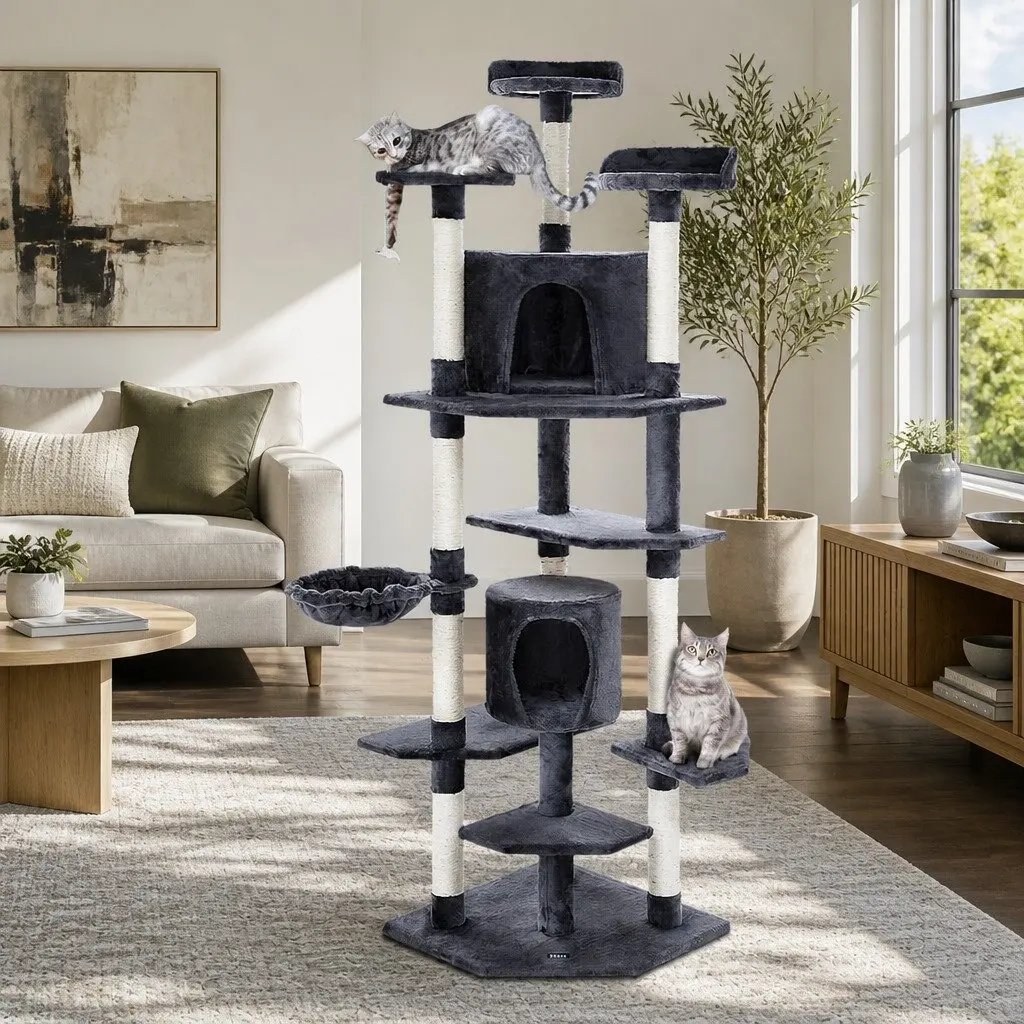 Multi-Level Cat Tree Tower with Scratching Post