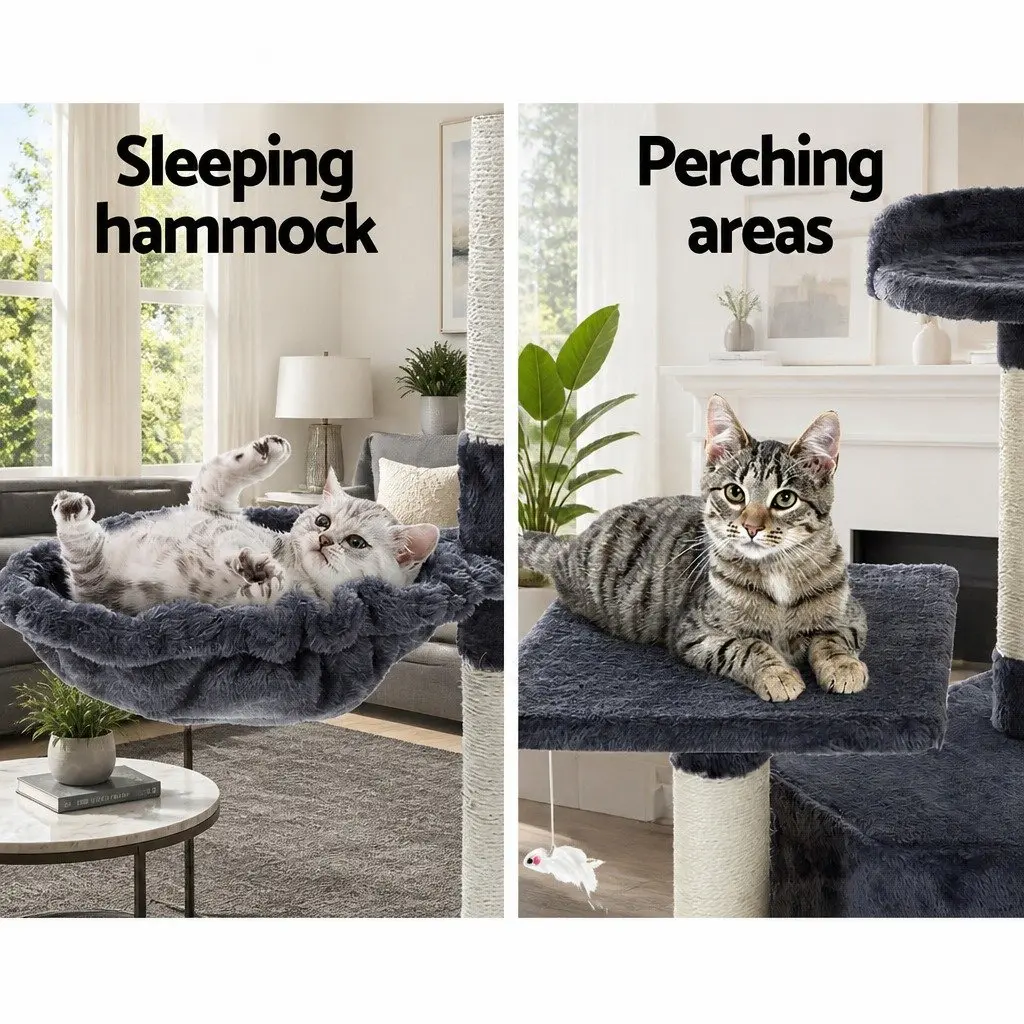 Multi-Level Cat Tree Tower with Scratching Post