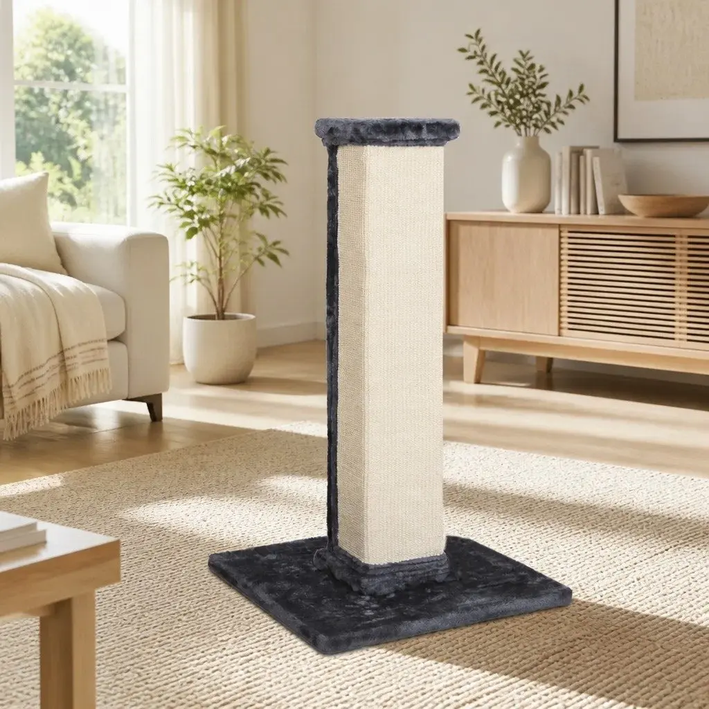 89cm Cat Scratching Post Tower with Sisal and Plush Cover