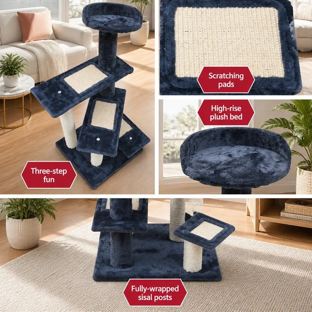 Cat Scratching Post Tree 100cm Tower with Platforms