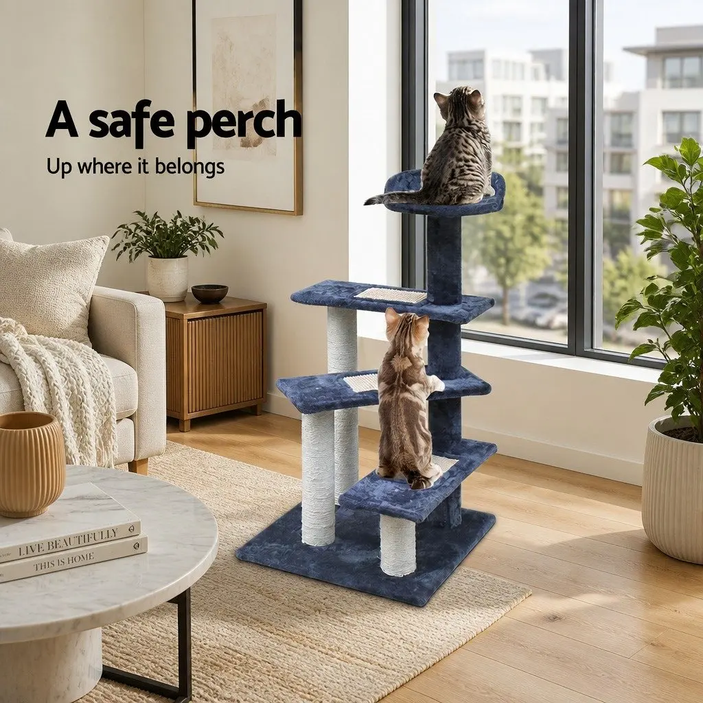 Cat Scratching Post Tree 100cm Tower with Platforms