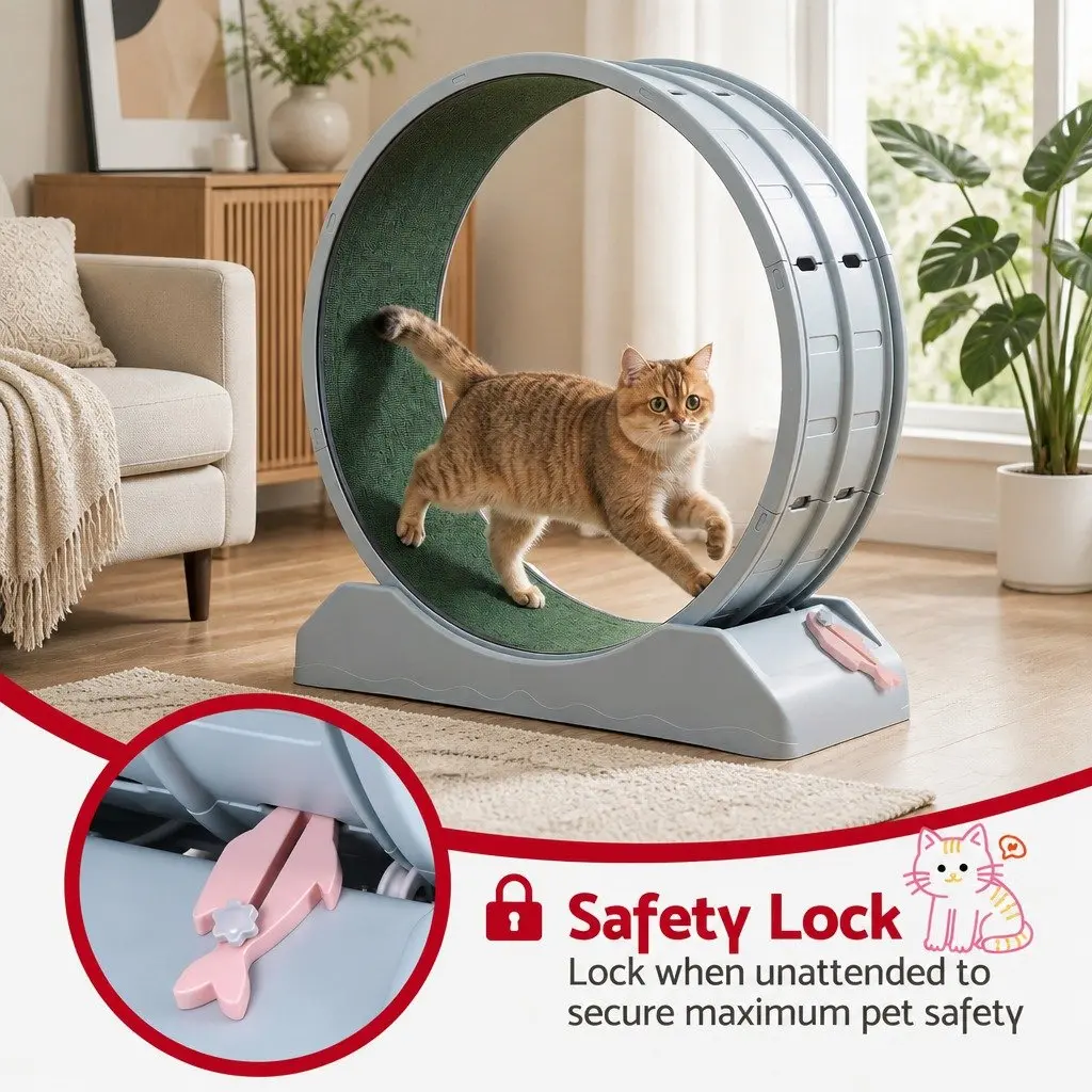 Cat Exercise Wheel Treadmill with Mute Roller